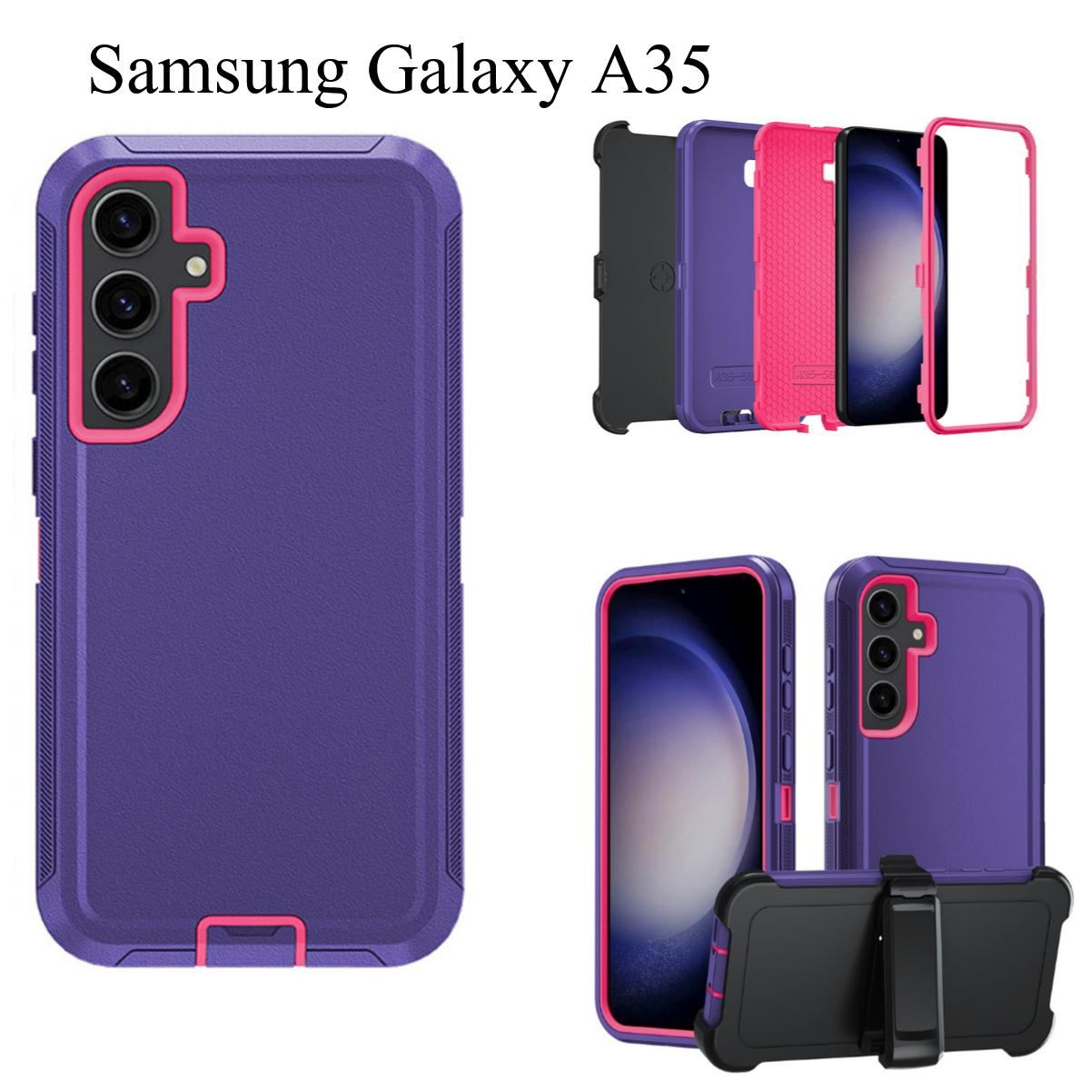 

Прочный магнитный чехол для Samsung Galaxy A35 | Вращающаяся на 360° подставка + Противоскользящий ТПУ+ПК | Ударопрочная крышка для Galaxy Samsung Galaxy A35 чёрный