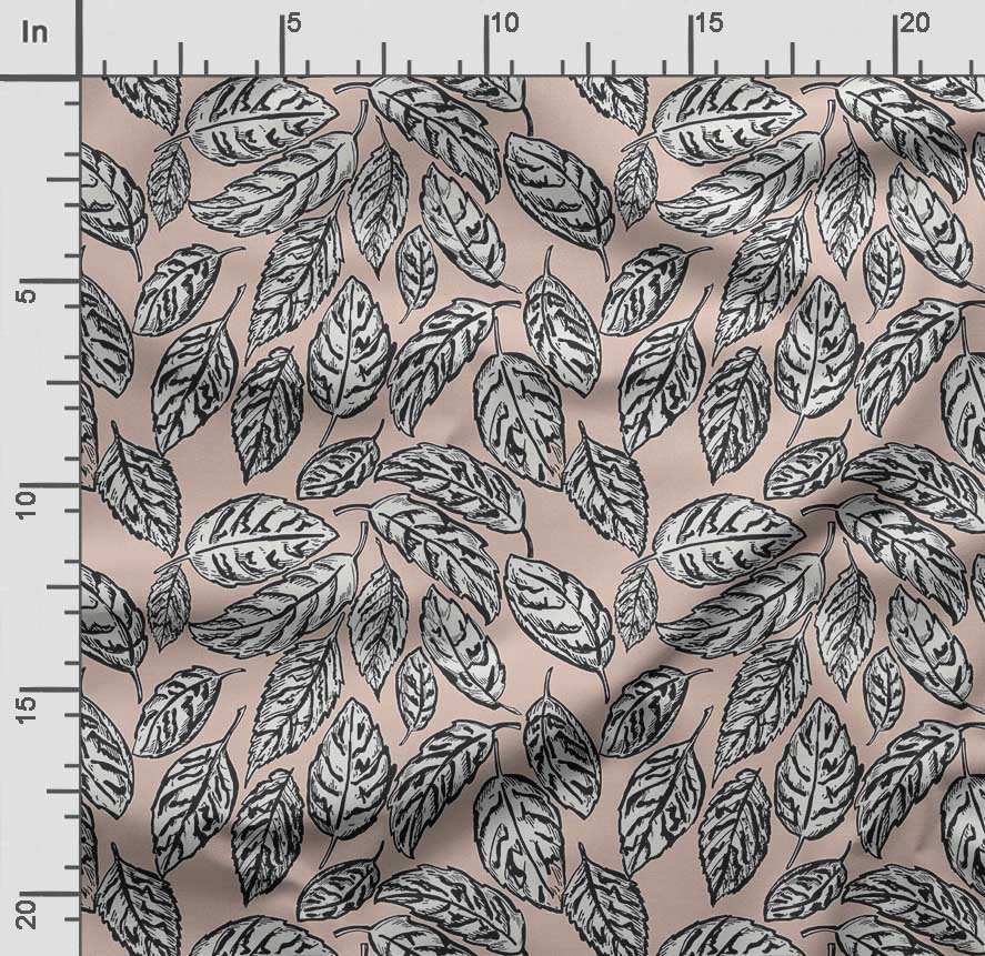 Soimoi Leaves Print,  Cotton Cambric, Quilting Fabric Sold by The Yard 42 Inch Wide, Medium Weight Cotton Fabric,