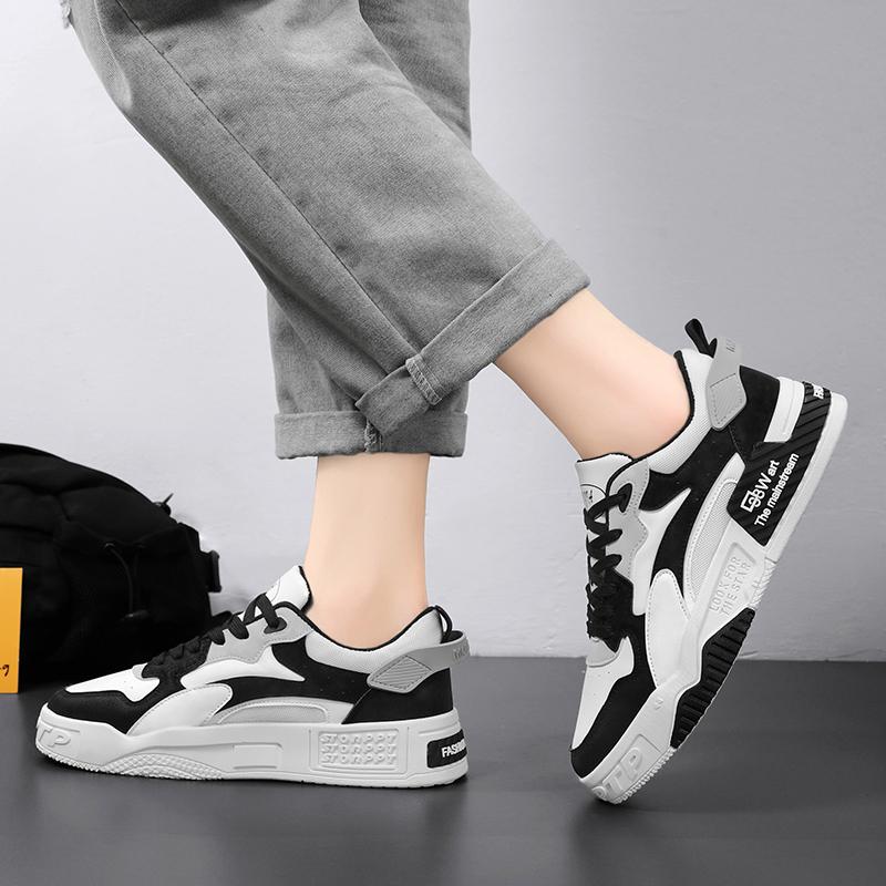 New Men's Casual Sneakers for Outdoor Skateboarding  Walking Anti-Slip Shock-Absorbing Thick Soles Comfortable Stylish Versatile