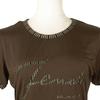 Fendi Logo Short Sleeve T-shirt Pi Pink Brown Rayon Women Used
