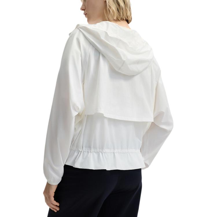 Fila Lifestyle Sun Protection Breathable Soft Casual Commuter Versatile Cardigan Sweater Women Outerwear Cloud-White F11W523701FWT