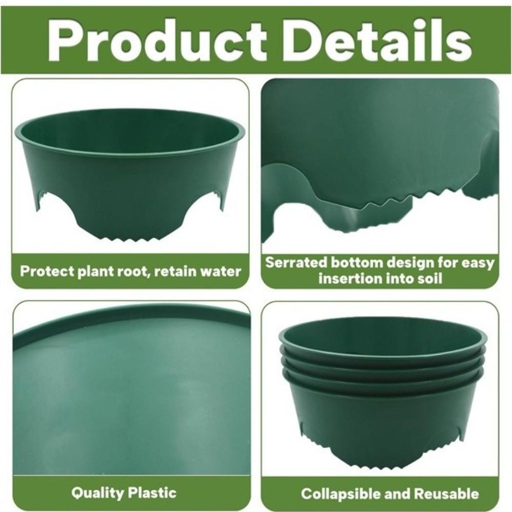 2 Pieces Deep Watering Planting Growth Rings Smooth Edges Grass Prevention Deep-Root Irrigation Basin Nutrient Control