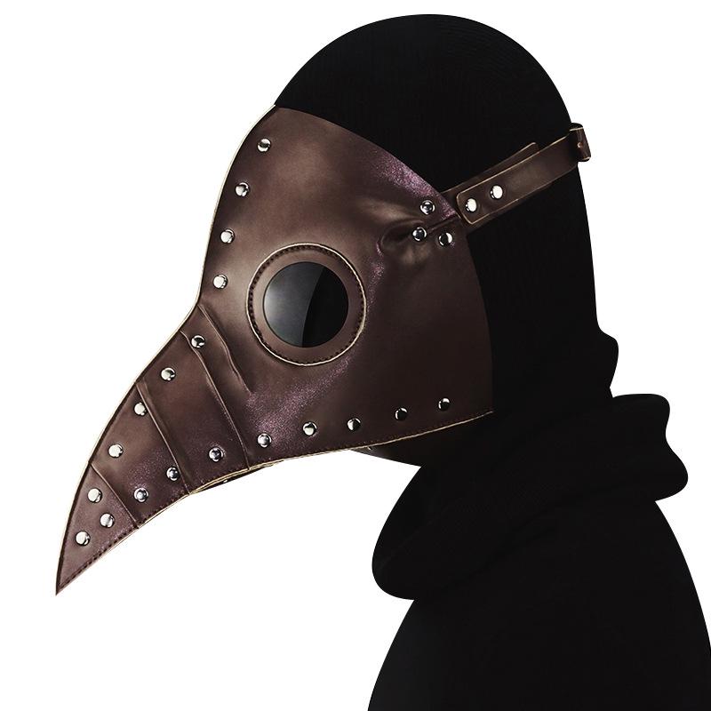 Halloween Steampunk Plague Doctor Black Masquerade Mask for Women
