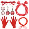 Dot Trio Costume Set For Cosplay Enthusiasts Adjustable Headband Earrings And Glasses