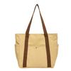 Canvas bag, simple casual large-capacity tote bag, shoulder bag for college students in class, versatile commuter daily bag