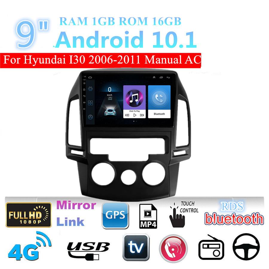 Portable Carplay Screen For --For Hyundai I30 2006-2011 Manual AC