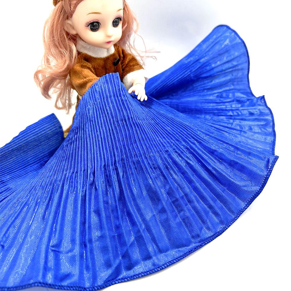 Metalická Lesklá Krajka Lemování Velká Vlna Stužka Tkanina Navržená Velkou Značkou Skládaná Síťovina Organza DIY Styling Šití Móda Volán