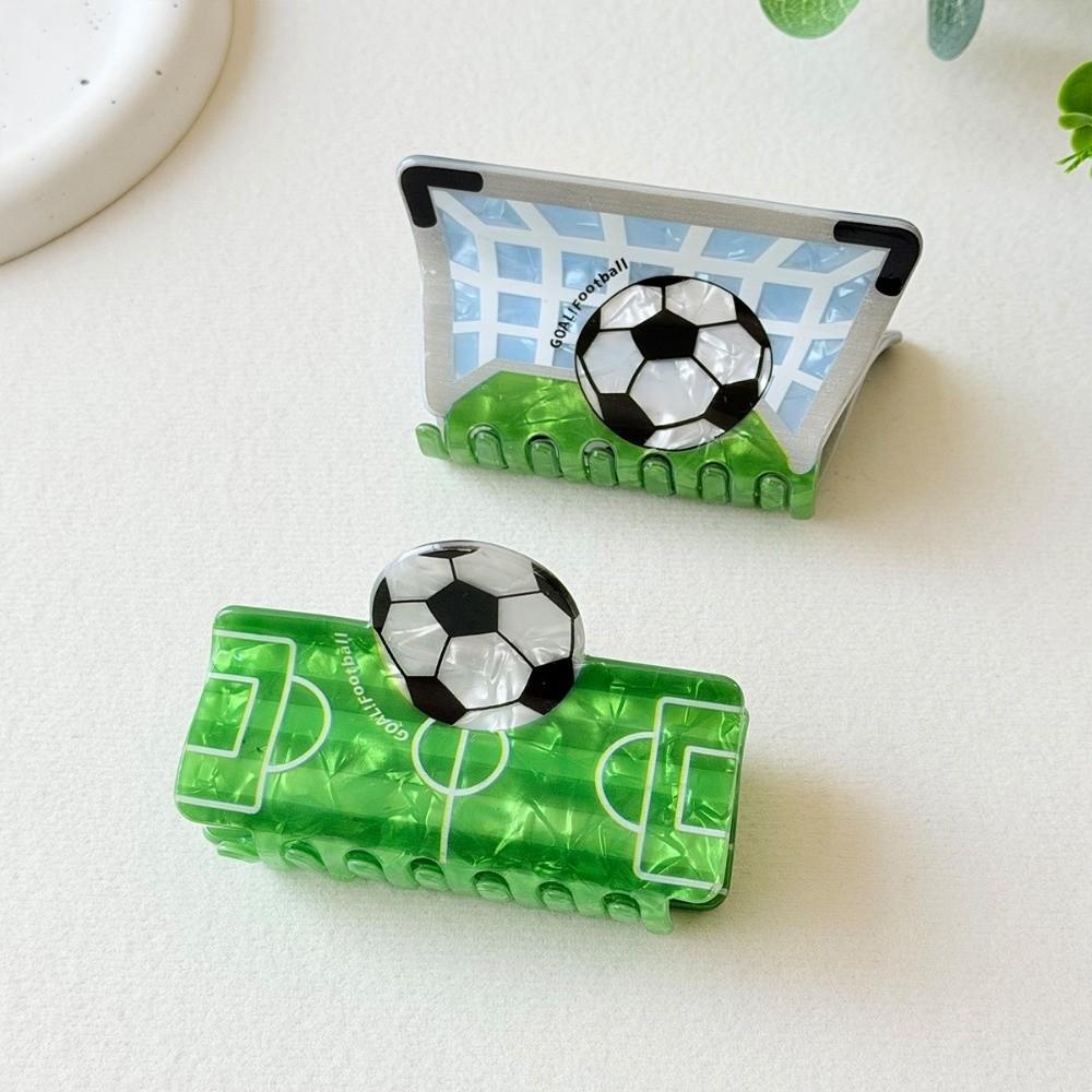 Acrylic Material Sports Style Claw Clip Trendy Style Football Hair Clip Casual Wear