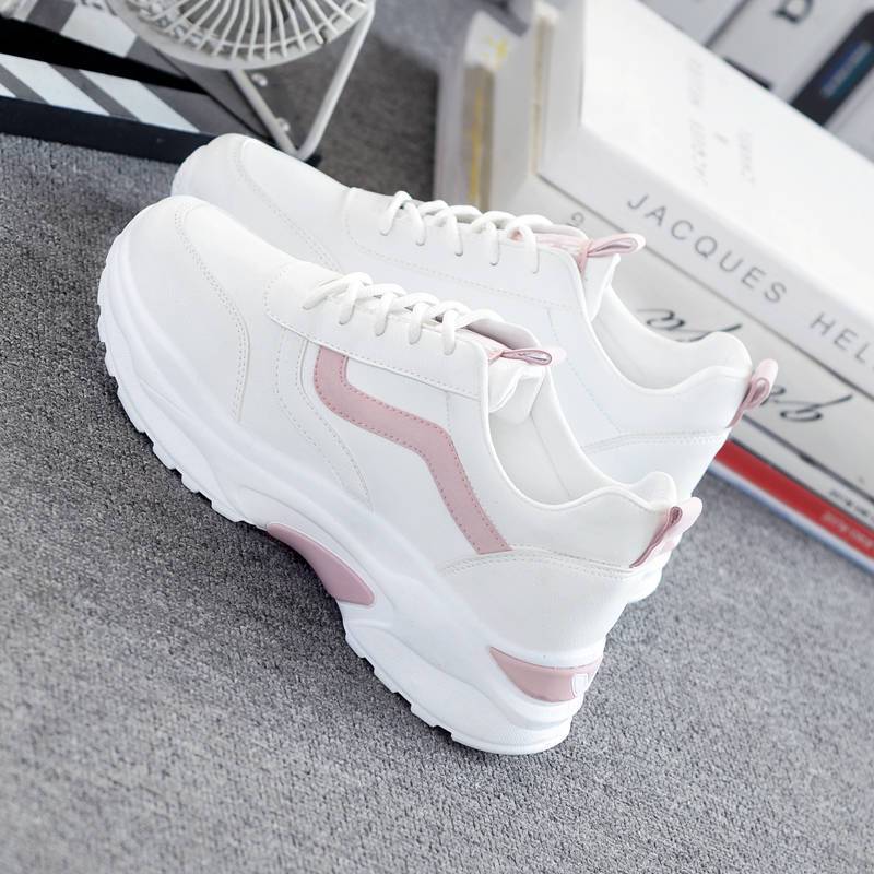 Autumn and Winter Sports Shoes Women's Velvet Cotton Shoes Dad Shoes Female Student Korean Version Versatile Little White Shoes Casual Thick Sole I