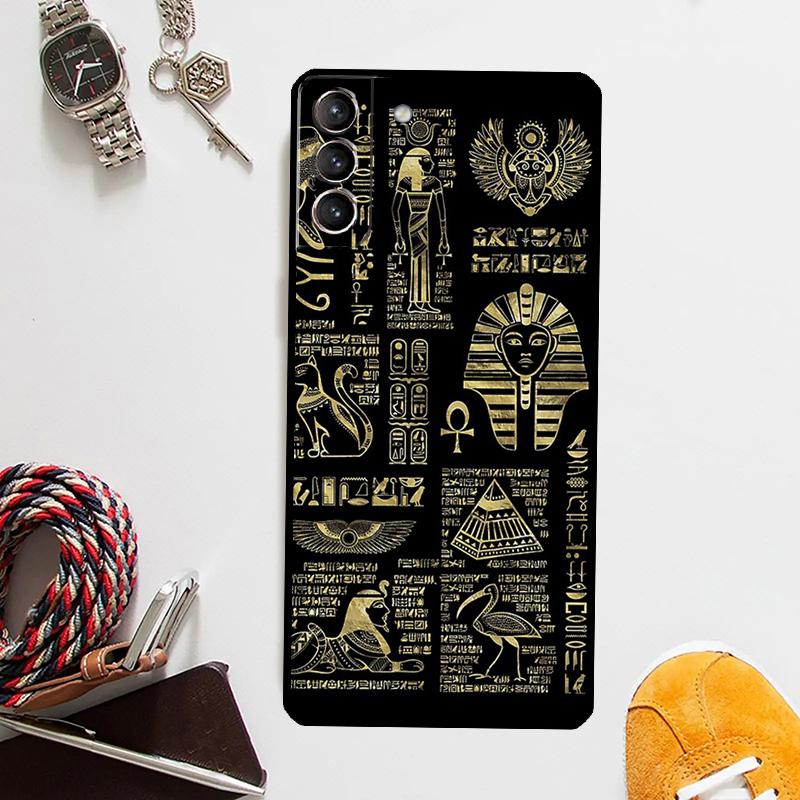 Sacred Eye of Horus Egypt Fresco Case For Samsung Galaxy S25 Ultra S20 S21 S22 S23 Plus S24 Ultra S9 S10 S25 FE Cover Coque