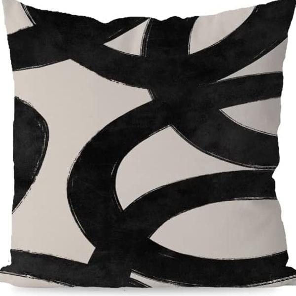 Simple Geometric Pillowcase Abstract Printed Linen Pillow Cushion Cover Home Living Room Office