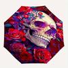 1pc Skull and Roses Automatic Opening and Closing Umbrella - Small Umbrella Suitable for Various Occasions N081