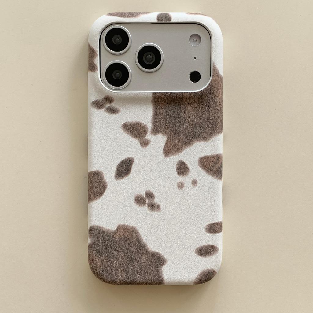 

Autumn Winter Personality Creative Milk Pattern Leather Shockproof Protective Phone Cover Case for iPhone 17 16 15 14 Pro Max TPU&iPhone17 Pro