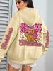 Women's Merry Christmas Pattern Pocket Pullover Hoodie - Casual Wear for Autumn/Winter