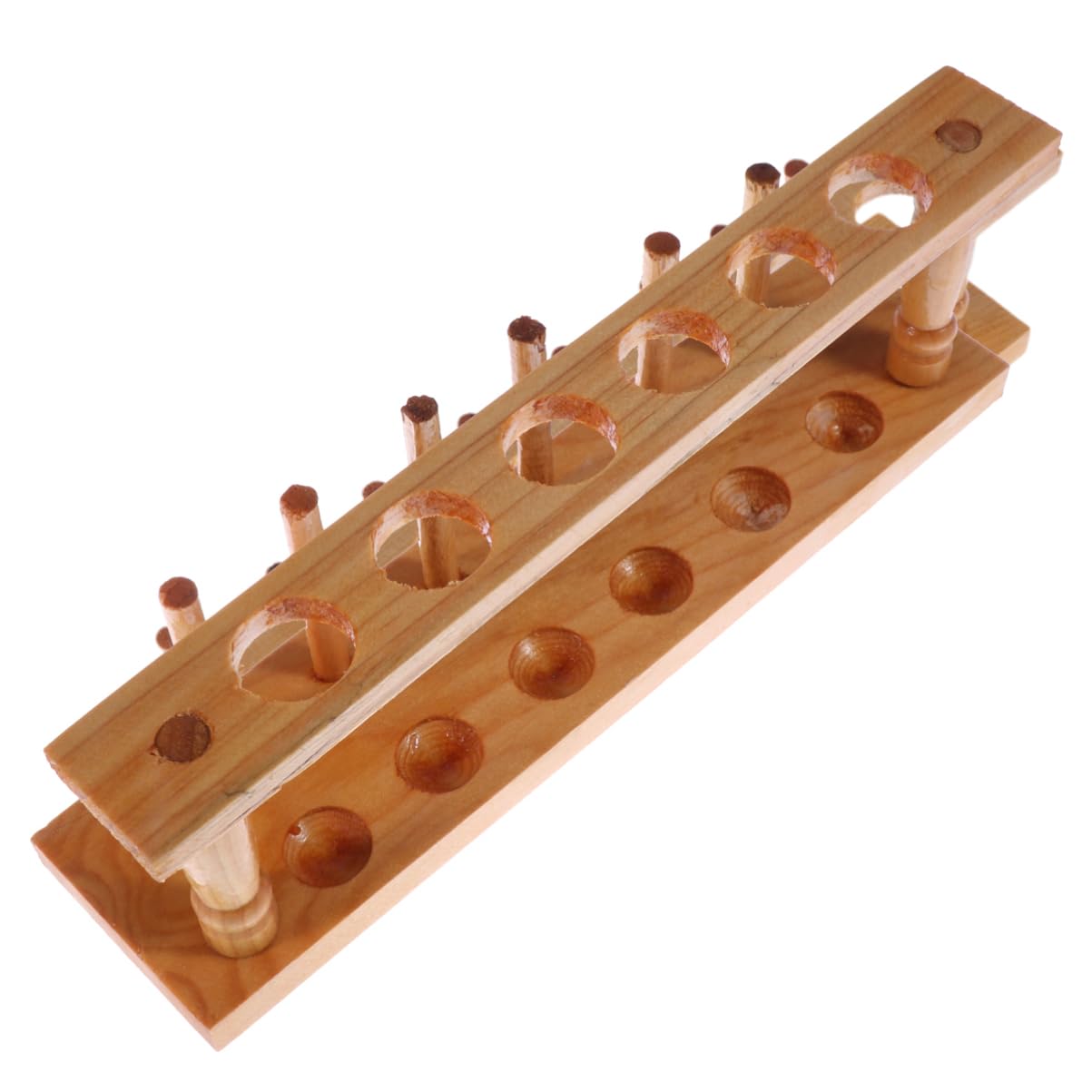

POPETPOP Wooden Test Tube Rack, Test Tube Stand, Test Tube Holder, Sample Storage, Laboratory Supplies, 6 Holes