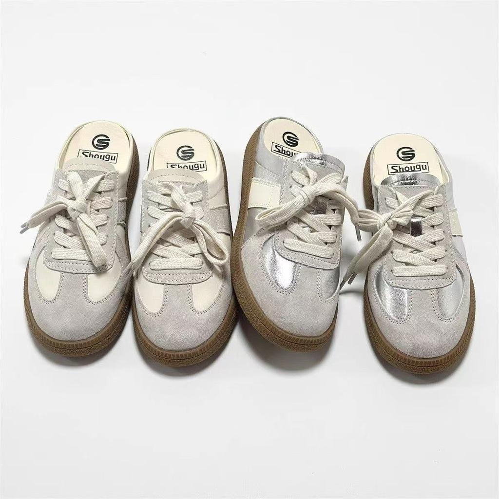 Flat-bottomed Sports and Leisure Summer New Casual Half-slippers Round Head Foot Loafers