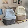 Women Contrast Color Backpack Junior High School Student Travel Small Schoolbag