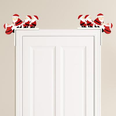 2Pcs Christmas Wooden Signs Funny Winter Tabletop Decor Elk Christmas Tree Home Table Door Frame Corner Applique Christmas Decor