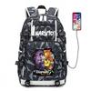 Schoolbag Male Whirlpool Naruto Akira Kaleidoscope Backpack Female High School Junior High School Student Luminous Backpack Big