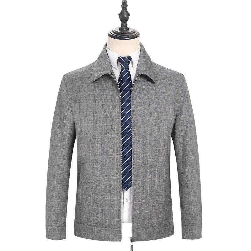 Business Men, Middle-aged and Elderly Spring and Autumn Jackets, Men's Casual Jackets, High-end Jackets, Loose Lapels, Dad Wear, Men's Wear