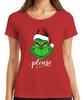 Grinch Please Christmas Gnome Funny Gift Xmas Grinch Ladies TShirt