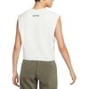 Nike Logo V-Neck Short Sleeve Knit Top Women Tops White IH0940-133
