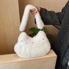 Versatile Plush Simple and Exquisite Messenger Bag, Advanced Design Sense 2025 Autumn and Winter Women's One-shoulder Portable Dumpling Bag