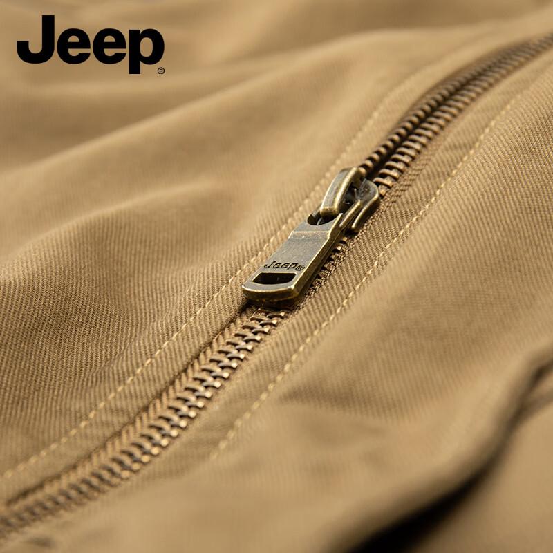 Jeep Men's Vintage Washed Stand-Collar Casual Jacket