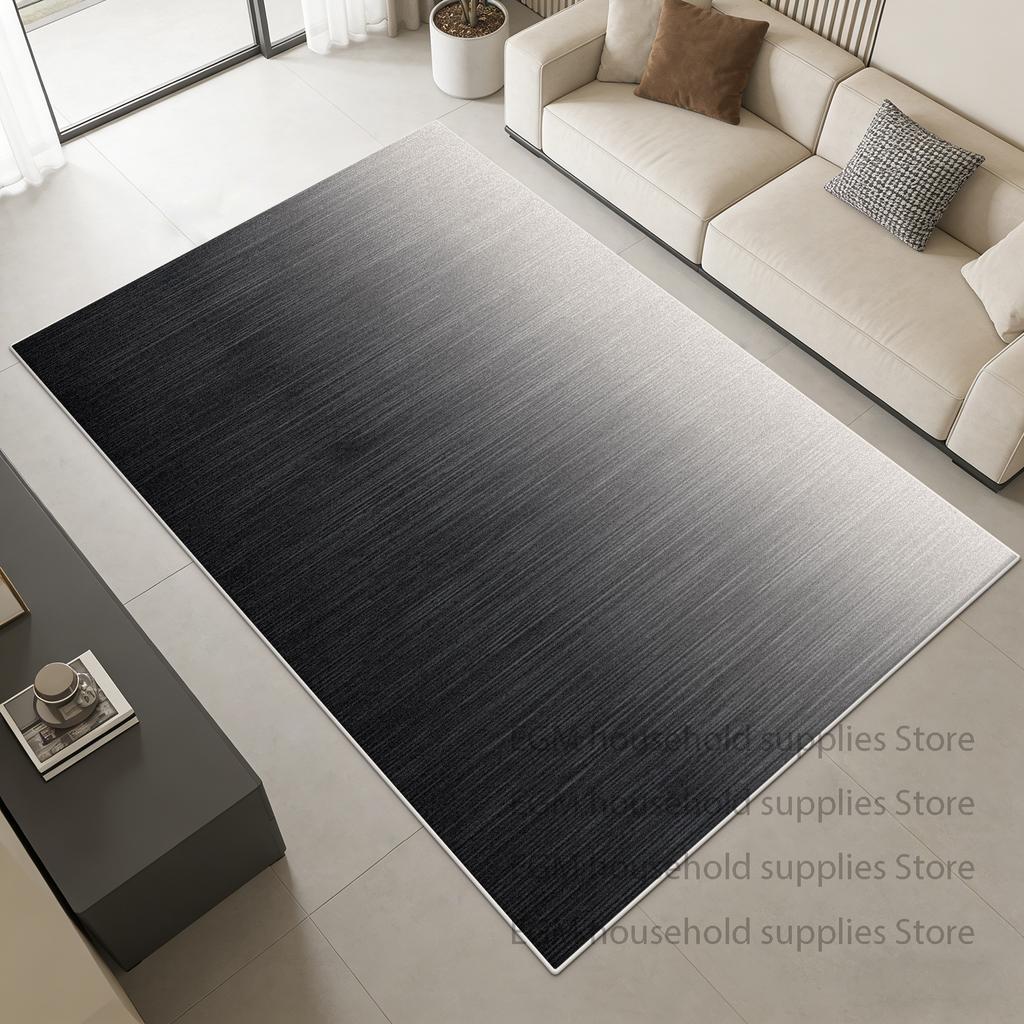 Modern Gray Minimalist Soft Rug Gradient Style Living Room Decoration Carpet Easy Clean Non-slip Big Size Floor Mat Bedside
