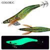 FSDZSO Luminous Squid Lure Size 3.5/3.0/2.5 with Lead Head for Fast Current and Deep Water.