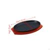 Cast Iron Steak Plate Fajita Pan with Wood Tray Serving Sizzling Dish