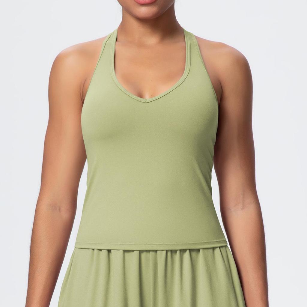 European & American Breathable Wide-Leg Pants with Fitness Halter & Strappy Long-Sleeve Yoga Top