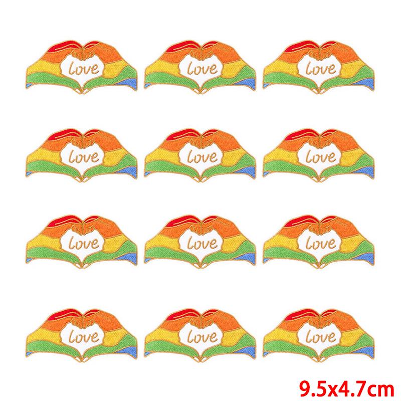 10 teile/los Großhandel Stickerei Patch Eisen Auf Patches Für Kleidung Patches Auf Kleidung Jacken Dekor Applikation Nähen Liefert