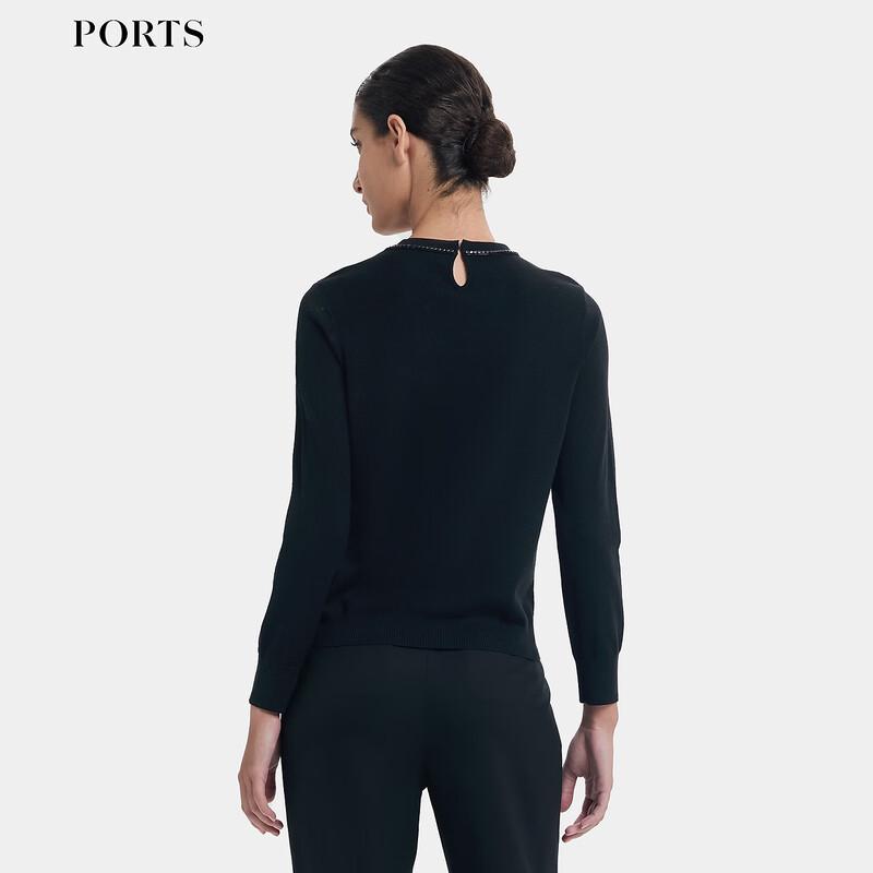 PORTS Women's Long-Sleeve Knit Crew Neck Sweater