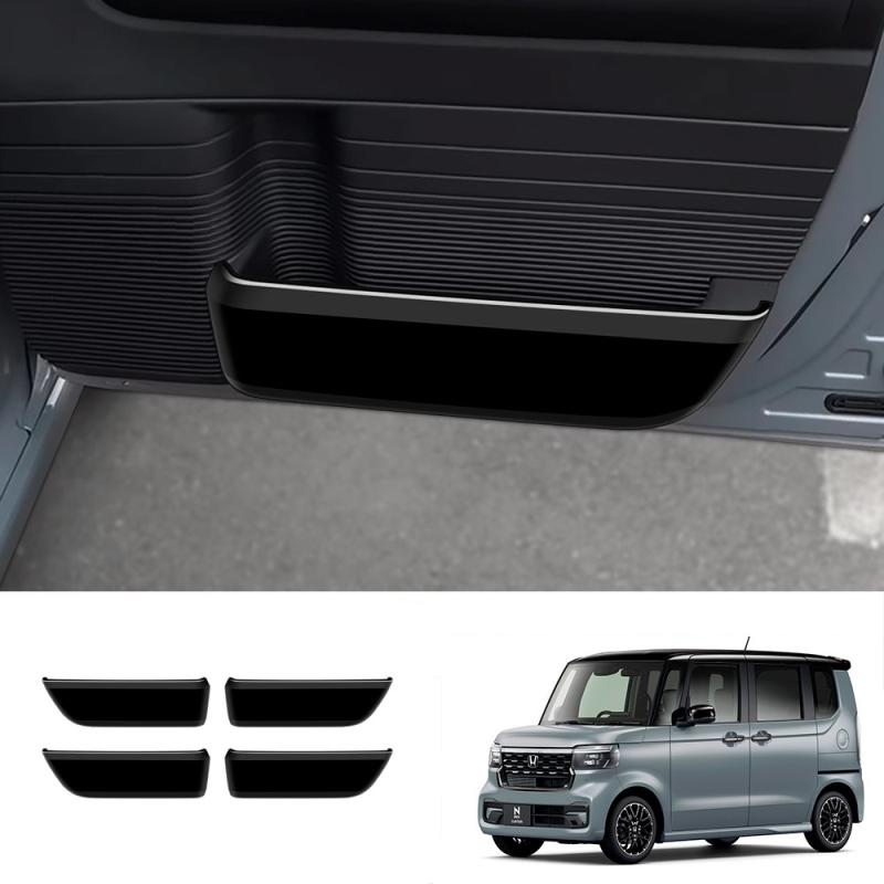RHD ABS black For Honda N-BOX/N-BOX  2024 2025 door handle window switch trument One button start steering wheel cover