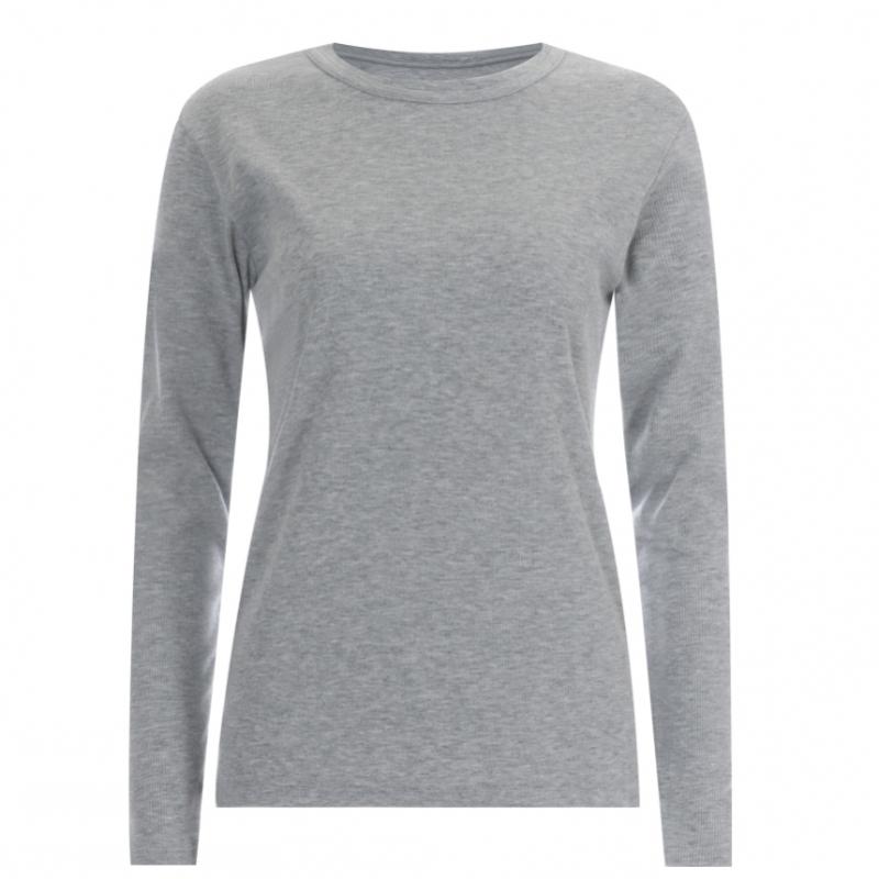 Shop   Women Round Regular FiT Long Sleeve T shirT whiTe Dai Wsh 11845