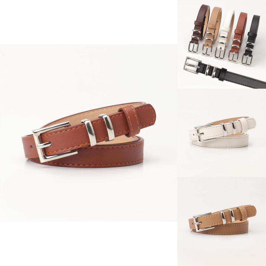 Fashionable Faux Leather Waist Belt With Pin Buckle For Retro Casual Style