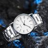 Men Dress Watch Round Dial Band Quartz Wristwatch Stainless Steel Elegant Analog Watch for Casual or