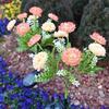 7-Head Solar Powered Snow Lotus Flower Lights Waterproof Auto On Feature For Garden Patio Yard Outdoor Decoration