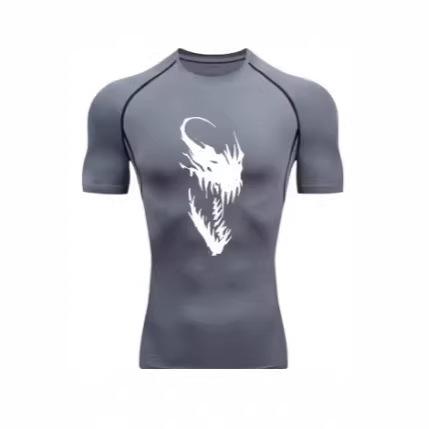 Venom Pattern 2026 Men's Sports T-Shirt Training Fitness Exercise T-Shirt Anti-Wear Clothing Sports Men's