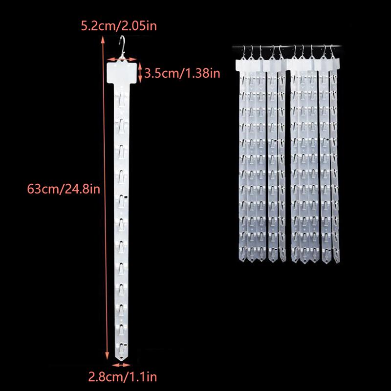3 Pcs Plastic Merchandising Clip Strips - Snack Hanging Display Hanger with Hooks for Supermarket Shelf Retail Store Organizer белый 1460₽
