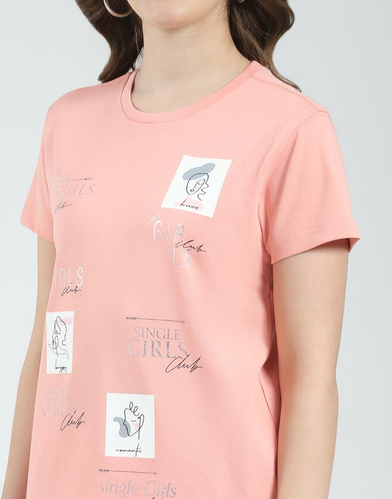 MONTE CARLO Women's Printed Round Neck Top