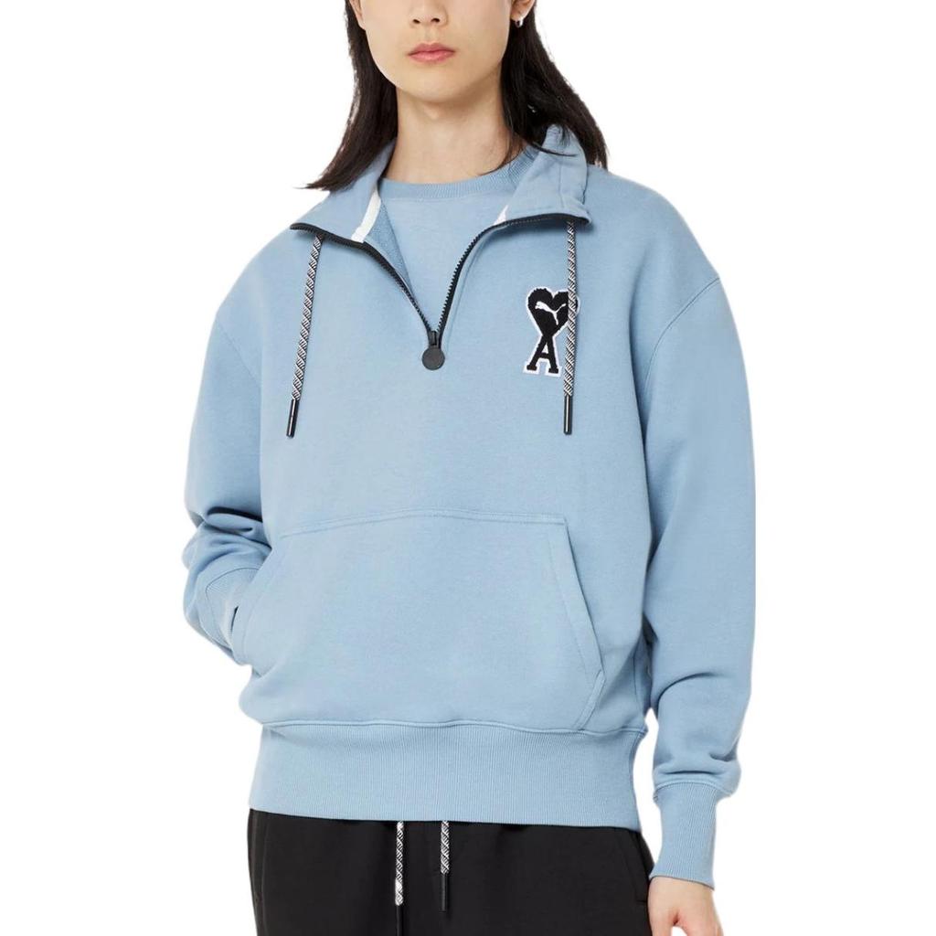 Puma X Ami Half Zip Sweatshirt 'Blue' Men's 535993-73
