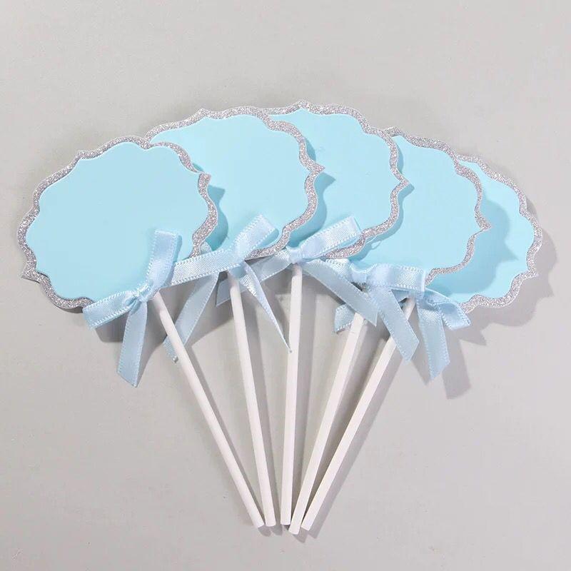30-Piece Kraft Paper Cake Toppers: Happy Birthday Stars & Hearts