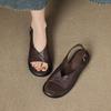 Summer Lightweight French Vintage Sandals Women's One Strap Flat Comfortable Soft Sole Sandals