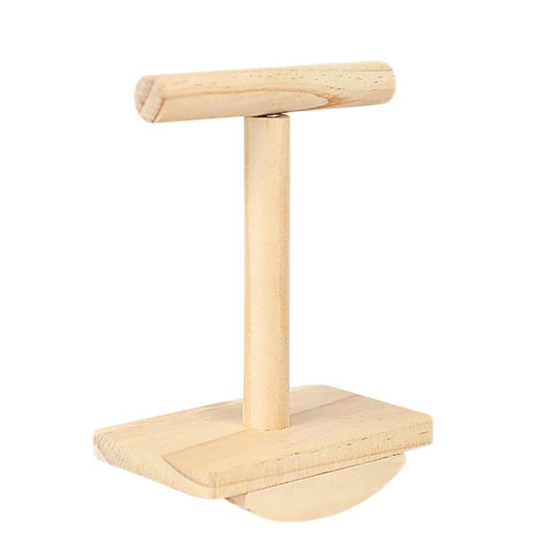 Wooden Bird Perches Stand Parrots Swing Toy with NonSlip Rubber Sticker for Budgies and Cockatiels