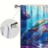 Panels Ocean World Turtle Pattern Window Curtains Heat Insulating Suitable Decorating Various Rooms Curtain Made Of Polyester