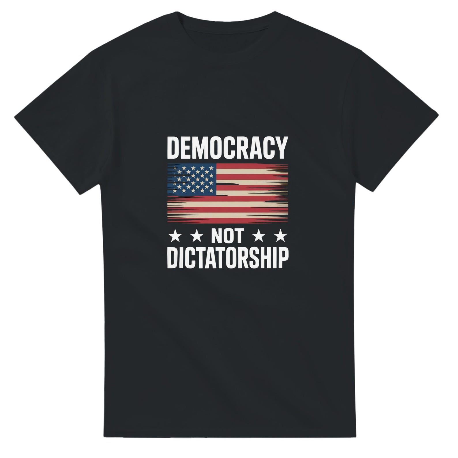 Democracy Not Dictatorship Heavyweight Unisex Crewneck T shirt | Gildan® 5000 3XL