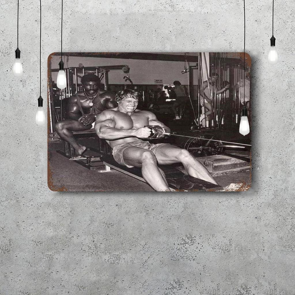 Bodybuilding Funny Bar Metal Sign Retro Plaque Vintage Sign Alcohol Drinker Pub Club Man Cave Kitchen Wall Decoration