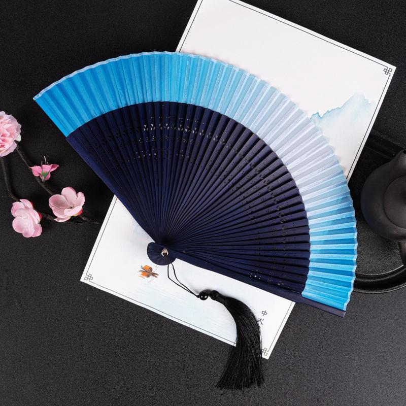 Carved Bamboo Folding Fan Vintage Chinese Style Hollow Fan Wedding Hand Fan Fragrant Party Prop Decor Gift Home Decoration